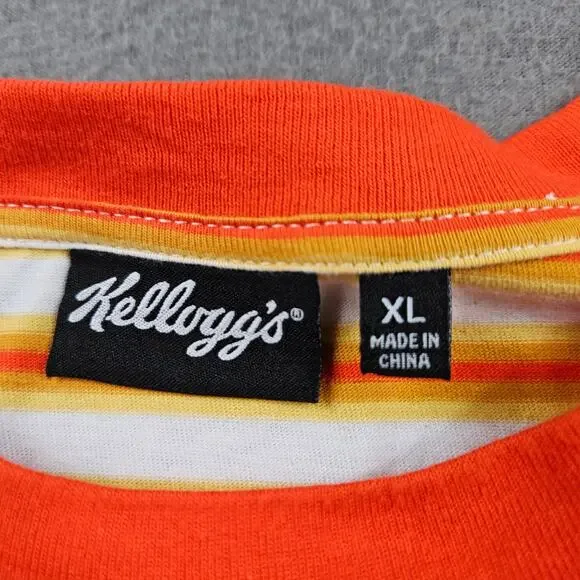 Cheez It Shirt Striped Retro Orange Embroidered Adult XL Kelloggs - Picture 3 of 6